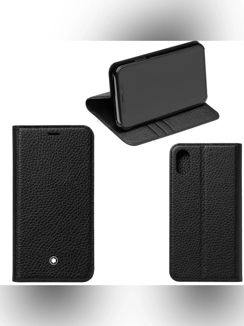 Mont Blanc Meisterstück Sartorial iPhone XS Soft Grain Saffiano Flip Side Cover